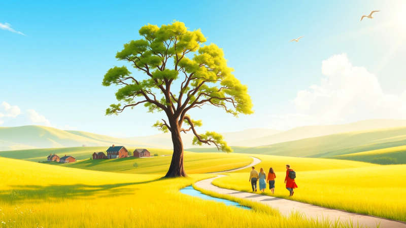 Paz y armonía en un paisaje sereno