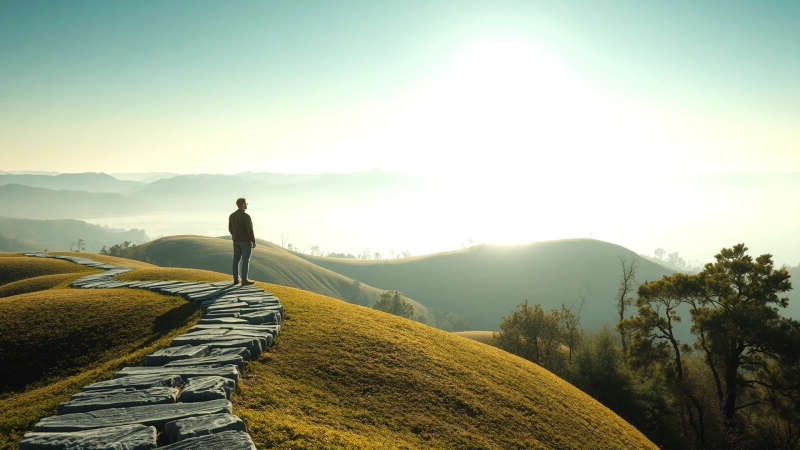 Paz serena en un paisaje natural