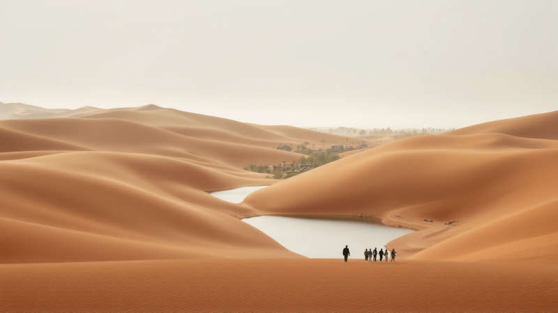 Un paisaje sereno inspira esperanza y viaje