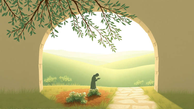 Paz serena en un paisaje natural