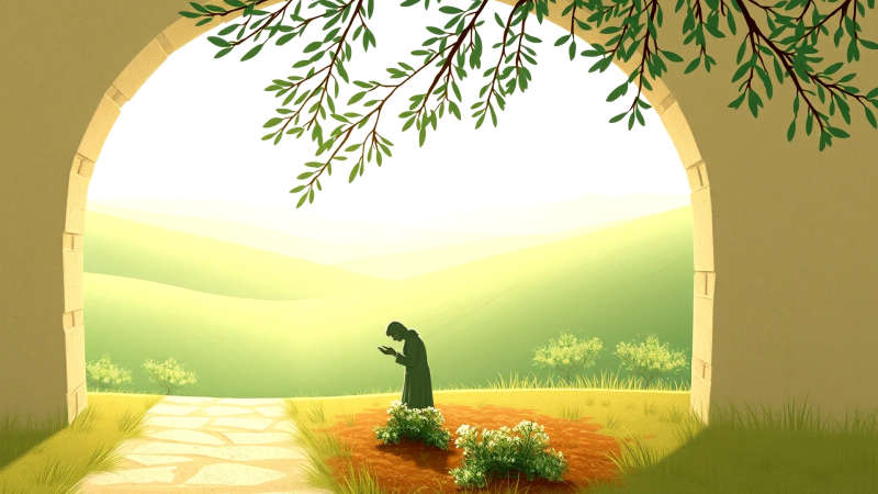 Paz serena en un paisaje natural