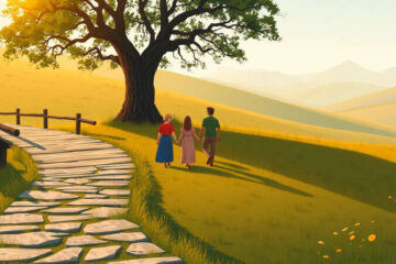 Paz y conexión en un paisaje sereno