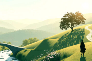 Paz serena en un paisaje natural