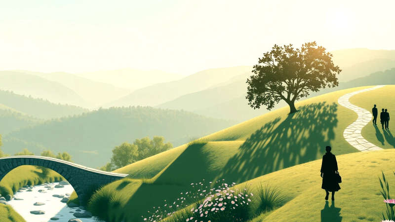 Paz serena en un paisaje natural