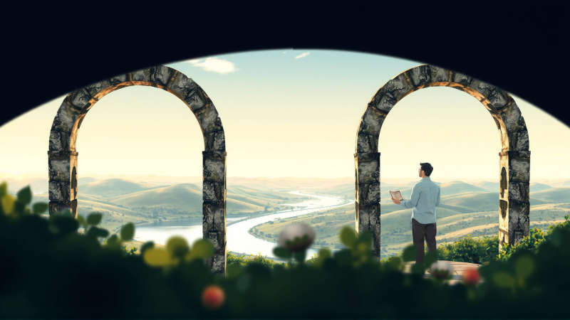 Paisaje sereno invita a la contemplación