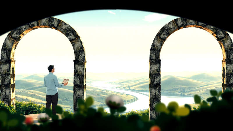 Paisaje sereno invita a la contemplación