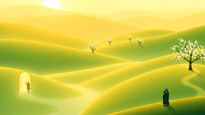 Paz serena y armonía natural