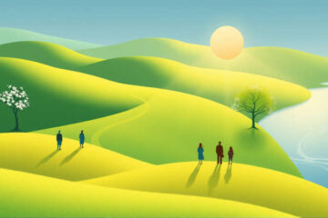 Paz serena en un paisaje equilibrado