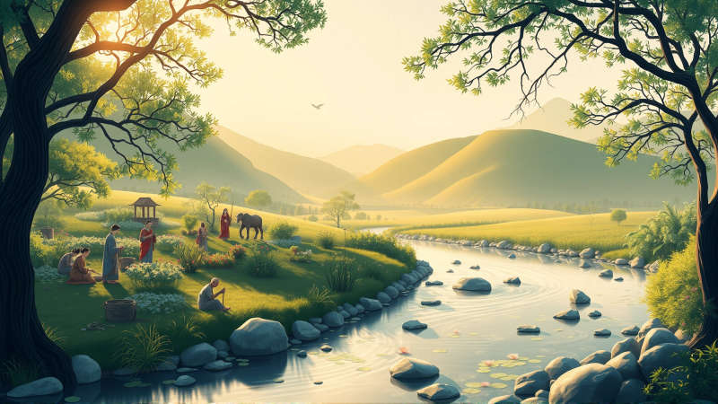 Paz y armonía en un paisaje sereno