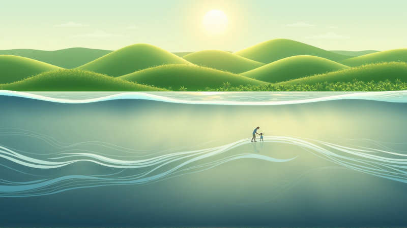 Paz y armonía en un jardín exuberante