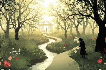 Jardín tranquilo evoca paz y armonía