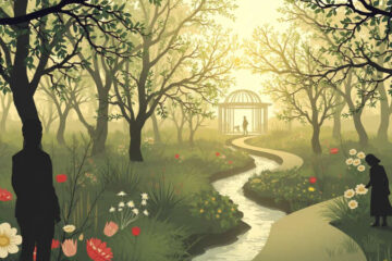 Jardín tranquilo evoca paz y armonía