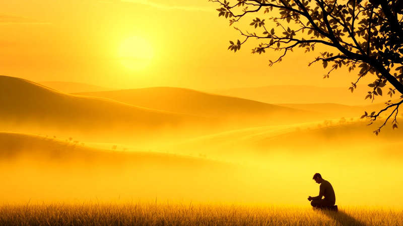 Paz serena en un paisaje vasto